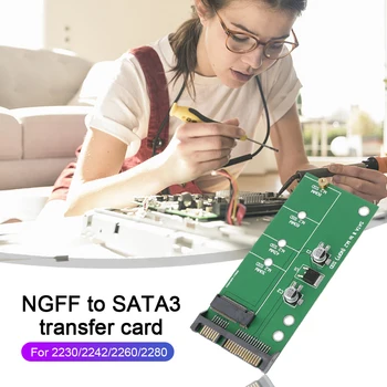Unitati solid state M. 2 Card Adaptor M. 2 unitati solid state SSD de 2.5 in SATA 3 Converter pentru 2230/ 2242/ 2260/2280 Solid state Disk-uri pentru Laptop-Desktop