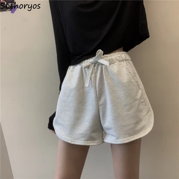 Vara Vrac Hot Shorts pentru Femei de Înaltă talie coreeană stil la Modă de Agrement All-meci Femeie Confortabil Solid Simplu-picior Larg Chic New