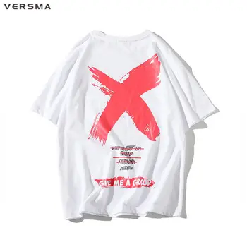 VERSMA coreeană Stil Harajuku Ulzzang Graffiti Print T-shirt pentru Bărbați Hip Hop Streetwear Supradimensionat Cuplu Tricou Barbati Femei Dropshipping