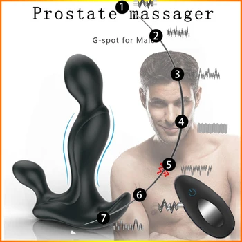 Vibratoare de Prostata pentru Masaj Anal Plug Vibrator Puternic de Prostata Stimulator Masturbari Dispozitiv Pentru Bărbați Jucarii Sexuale pentru Adulți
