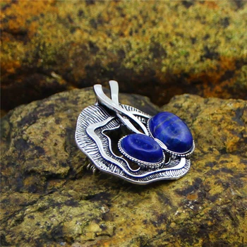 Vintage Bowknot Lapis Lazuli Cuarț Broșe Colier Pentru Femei Natrual Piatra Ochi De Tigru Moda Broșă Lung Colier Bijuterii