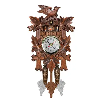 Vintage Decorative Acasă Pasăre Ceas De Perete Agățat De Lemn Ceas Cu Cuc Camera De Zi Ceas Cu Pendul De Artizanat Arta Ceas Pentru Casa Noua