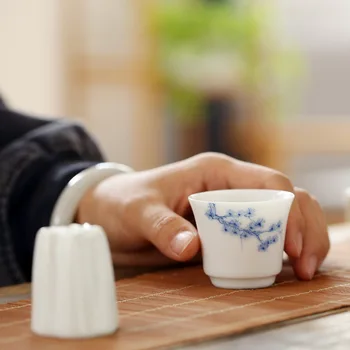 WIZAMONY Jad Noroi Ceramice, Faianța Pictată manual Vintage Ceașcă de ceai Kung Fu Ceașcă de Ceai din Ceramica Singură Ceașcă de Birou Master Cupa en-Gros