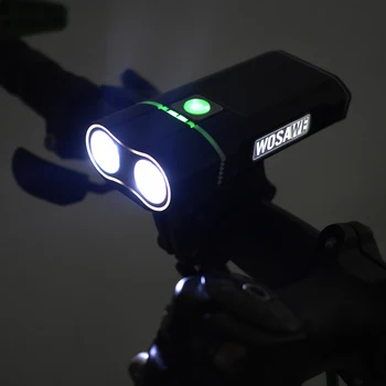 WOSAWE Biciclete Lumina Farurilor Lampa de 2400mAh baterie Reîncărcabilă LED MTB Biciclete Față de Lumină Lumina Impermeabil SOS de Biciclete de Siguranță Lanterna