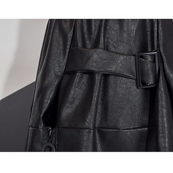 XITAO Neagra Plisata Fusta de Moda Noua Femei Talie Elastic Buzunar 2020 Primavara Toamna Elegant Stil Casual Fusta Liber ZY1927