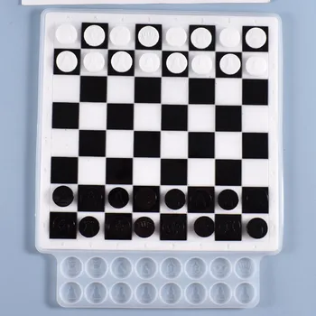 Șah Kit Silicon Mucegai Rășină Internaționale Piese de Șah Dame Tablă de șah UV Crystal Rășină Epoxidică Mucegai Pentru Diy Handmad Instrument