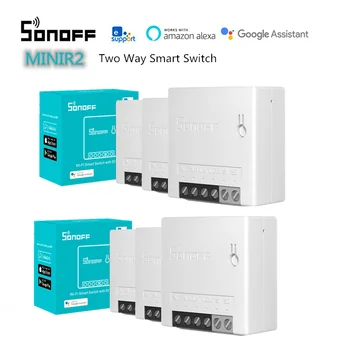 1-8pcs SONOFF Wifi Smart Switch Două Mod de Cabluri Mini R2 Acasă de Automatizare Module Compatibile cu eWelink Alexa de Start Google Voice