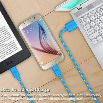1 BUC Nailon Împletite Cablu Micro USB de Date de Sincronizare USB Încărcător Cablu de 1/2M Lung Împletit de Date Micro USB Cablu de Încărcare Pentru Huawei, Xiaomi