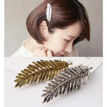 1 BUC Pene în Formă de Frunze de Par Clip Femei Fete Data Agrafe de păr Barrette de Aur de Argint de Hair Styling Instrument de Vară de zi cu Zi Accesorii Cadou
