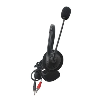 1 BUC Portabil de 3,5 mm Căști Stereo cu Fir Microfon de Anulare a Zgomotului Laptop Căști Pentru Customer Service Stil Desktop-ul Calculatorului