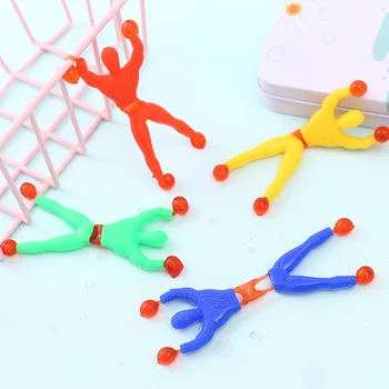 10 buc Culoare Aleatorii Jucărie de Învățământ pentru Copii Amuzant Elastic Lipicios Jucărie Cadou Consumabile Partid Wall Climber Flip Decompresie Jucărie