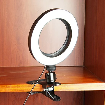 10 Inch Selfie Inel de Lumina cu Clip Rotativ & Suport de Telefon pentru Machiaj Live Stream, LED-uri de Lumină Inel de Camera