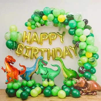 105pcs Dinozaur Animale din Frunze de Palmier Ghirlanda Baloane Kit sălbatice o Petrecere de ziua de Decorare pentru Copii Copil de Dus Băiatul dino favoruri de partid