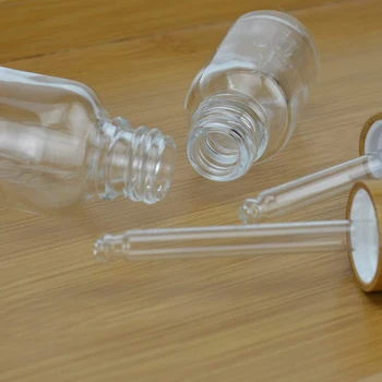 10buc/lot 5 ml 10 ml 15 ml 30 ml 50 ml Sticla Dropper Sticle Clare Sticle de Ulei Esențial Cu Bambus Capac Pentru Aromoterapie
