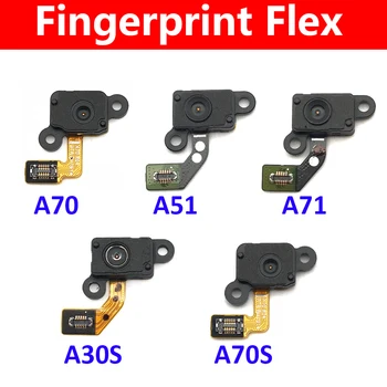 10buc/Lot, Senzor de Amprentă digitală Butonul Home Conexiune Flex Cablu Panglică Pentru Samsung A30S A51 A70 A70S A71