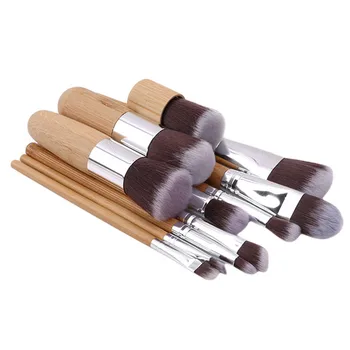 11Pcs/Set Set de Perii Machiaj Kit Premium Synthetic Kabuki Cosmetice de Amestecare Fard de obraz Fard Corector Cosmetice Instrumente