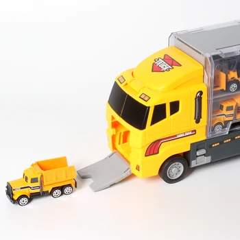 12Pcs Copii Mini Mașină de turnat sub presiune din Aliaj de Metal Model 1:64 Scară Inginerie Transportator Camion Container de Jucării Educative pentru Copii Baieti