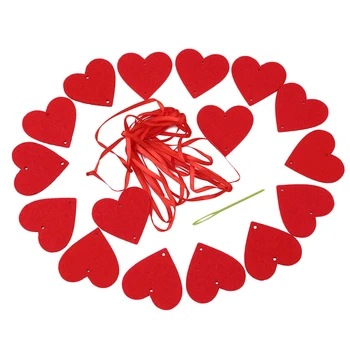 16 Dragoste Inima Cortina Non-țesute Ghirlanda Steaguri Steagul de Nunta de Decorare Ziua de nastere Consumabile Partid Roșu Bunting MA897181