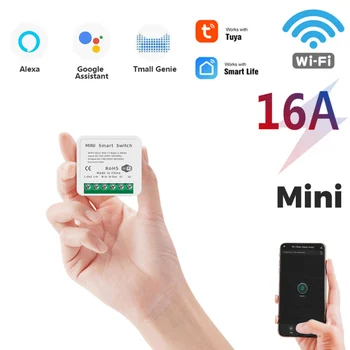 16A Mini Smart Wifi DIY Switch-ul 2 Modul de Control Acasă Inteligent de Automatizare Modulul Funcționează cu Alexa Google Acasă Inteligent App de Viață