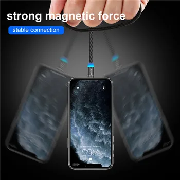 180 de Grade de Rotație Magnetice Micro USB de Tip C de Încărcare Cablu de Încărcare Rapidă Telefon CONDUS Cablu Pentru Xiaomi mi11 Huawei iPhone 1M 2M