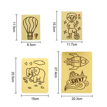 1BUC Creative Desene animate Copii Pictura Nisip Jucării DIY Montessori Meserii Doodle Jucărie de Învățământ de Dimensiuni Mici