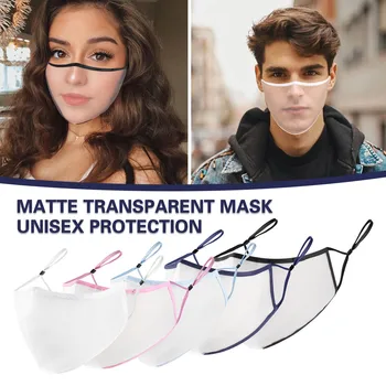 1buc Unisex Transparent Masca Adult, Reutilizabil Lavabil Masca de Fata Adulti Buze Limba Respirabil Gura Masca Acoperire Mascarillas