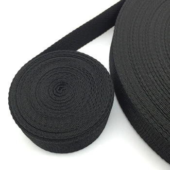 2,5 cm negru puternic echipamente pachet centura lățime de bandă de polipropilenă chingi trupa cort pentru accesorii de cusut sac PP centura