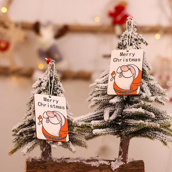 2 BUC de Anul Nou Pictate Creativ de Lemn Pandantiv DIY de Crăciun Copac Agățat Ornament Copii Cadou Petrecere de Craciun Decor Acasă Navidad Natal