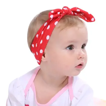 2 buc/Set Mama Fiica Copii Bentiță DIY Urechi de Iepure Bowknot Hairband Turban Boho Florale, Buline Largă Headwrap