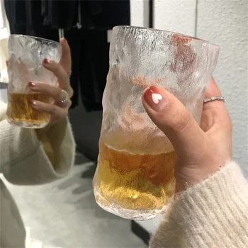 2 cup/set Transparent cana de Sticla Whisky Japonez Sticlă de Sticlă Creative Simplitate Ceașcă de Băutură Pentru Femei Fata de Partid de Băut Acasă