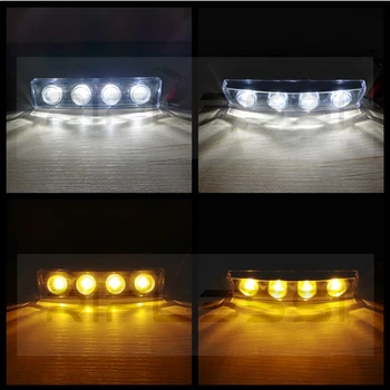 2 x 24V Parasolar Lumini Pentru Scania Remorci de Camioane Grele LED Lampa Semnal Alb Chihlimbar Cu Conector Soclu