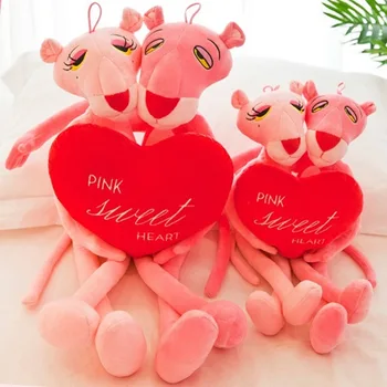 2019 Stil Nou Pantera Roz Roșu Dragoste Inima Jucărie de Pluș Iubitorii de Cadou de Nunta Decoratiuni Acasă 55cm 65cm 1buc/pachet en-Gros