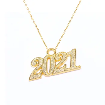 2020 2021 Anul Nașterii Numărul Coliere Pentru Femei Barbati Cravată Specială 2021 Numărul Pandantiv Colier De Memorie Bijuterii Petrecere Laffey Cadou