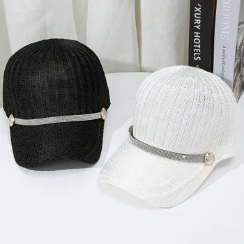 2020 Reglabil Hip Hop Pălării Pietre Coada De Cal Șapcă De Baseball Pentru Femei Ochiurilor De Plasă Capace Murdar Snapback Hat Vara Pălărie De Sex Feminin