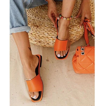 2021 Cusut Pantofi pentru Femei sandale Sandale Plate de Înaltă Calitate în aer liber, Papuci de Plaja, Plus Dimensiunea 41