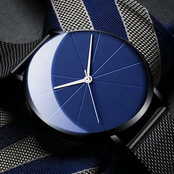 2021 Minimalist Moda pentru Bărbați Ceasuri Simplu Oameni de Afaceri Ultra Subțire Plasă din Oțel Inoxidabil Curea Cuarț Ceas reloj hombre