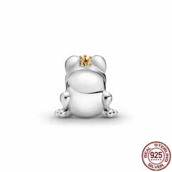 2021 Nou Real Argint 925 Două-ton Frog Prince Farmecul Original se Potrivesc 3mm Bratara&Brățară Pentru Femei de Ziua Moda Bijuterii