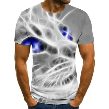 2021 Noua moda cool T-shirt pentru bărbați și femei, o pisică de imprimare 3D T-shirt, de vară cu mânecă scurtă T-shirt, bărbați T-shirt XXS-6XL o