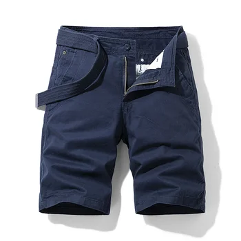 2021 Nouă Primăvară Barbati din Bumbac Solidă pentru bărbați Shorts pentru Bărbați Îmbrăcăminte de Vară Casual Pantaloni Bermude Blugi de Moda Pentru Plajă Pantaloni Bărbați Scurt