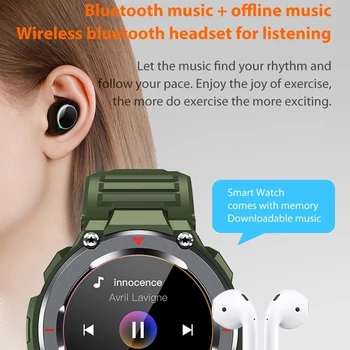 2021 Sport Nou Ceas Inteligent Bărbați smartwatch Bărbați ecran Complet tactil Tensiunii Arteriale Monitor de Ritm Cardiac Bluetooth Sun Music Player