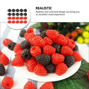 20buc Simulare Fals Zmeura Artificiale de Fructe de Afin Cabinet de Afișare Acasă Decor de Educație Timpurie Model de Fotografie Prop