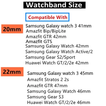 20mm/22mm curea Huawei watch GT 2/2e/pro Pentru Samsung Gear S3/sport bratara de Silicon trupa Galaxy watch 3 45mm/46mm/42mm/Active 2