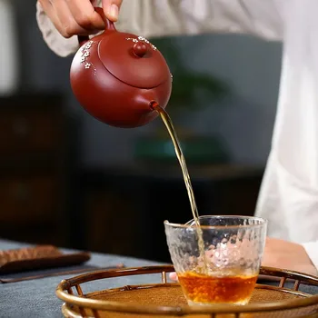 240ml Chineză Ceainic Yixing Pur Handmade floare de Prun Xi Shi Oală de Lut Violet set de Ceai ceainic de călătorie set de ceai 188 Mingea Gaura filtru