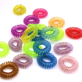 25-70Pcs/Lot Colorate Sârmă de Telefon Linie Gum Elastic de Păr/Banda/Cravate/Inele de Cauciuc Accesorii de Par de Coada de cal Titularii Hairband