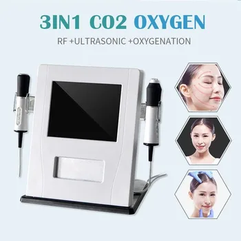 2in1/3in1facial oxigen balon dispozitiv de CO2 trei mânere de facial cu oxigen protector cu trei ultrasunete oxigen valuri eliminat