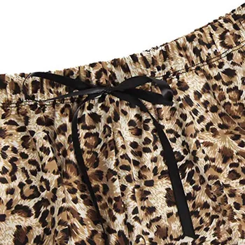 2pc Pijama Pour Femme Lenjerie Pijama Fete Drăguț Dantela imprimeu de Leopard pentru Femei Pijamale Pijamale Lenjerie de corp Și pantaloni Scurți de Pijama Seturi