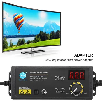 3-36V 60W Putere de Comutare Adapte LED LCD Display Digital de reglare a Tensiunii de Alimentare Adatpor pentru Jucător Joc de Motor Router