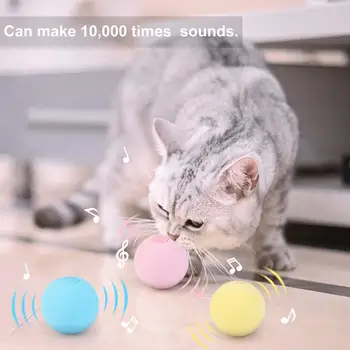 3 BUC Jucării Pisica Bile Animal Interactiv Sunete de Ciripitul Mingi de Jucărie cu Reîncărcabile Catnip pentru Pisica Exercițiu