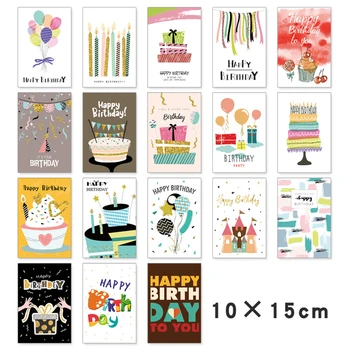 36pcs Carduri Fericit Ziua de nastere Mare Drăguț Imprimate Pictura Card de cărți Poștale Cadou de Ziua de nastere Decoratiuni