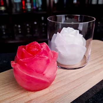 3D Mare de Flori de Trandafir Alimente Grad Silicon Matrite de Gheață Whisky Hochei Model de Ciocolata cu Jeleu de Lumanare Rășină Clay Bar de Gheață Mucegai